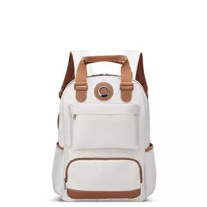 Elegant White and Tan Backpack